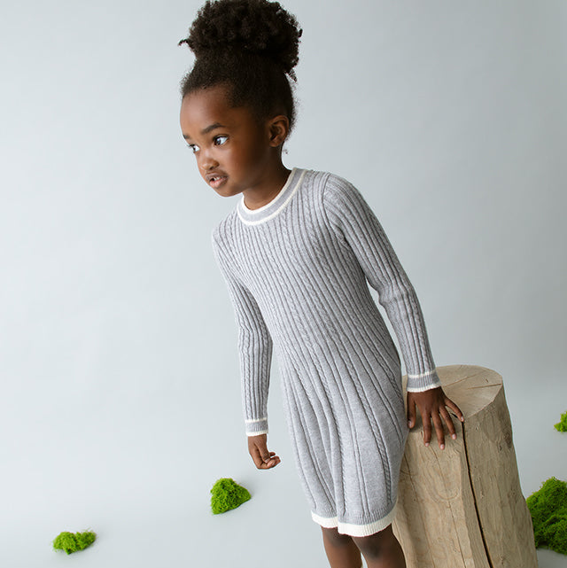 Ribbed Knit Sweater Dress