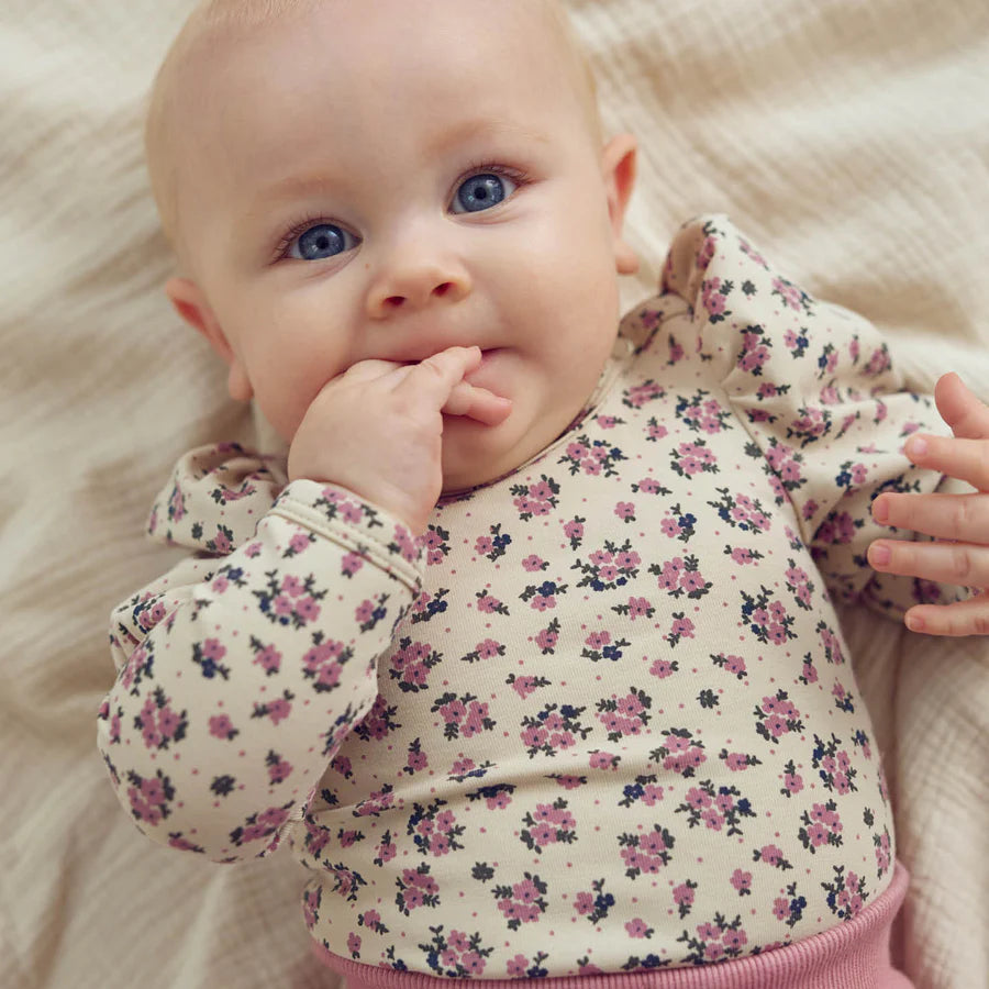 Zinna Floral Puff Sleeve Bodysuit