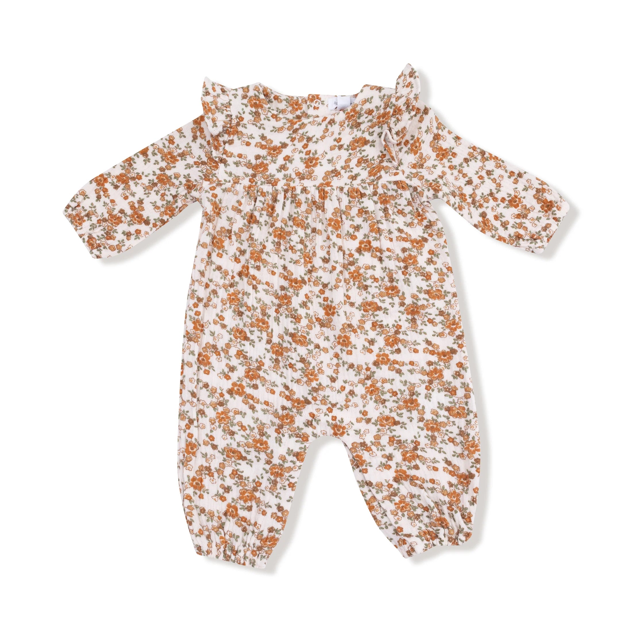 Prairie Calico Ruffle Sleeve Romper