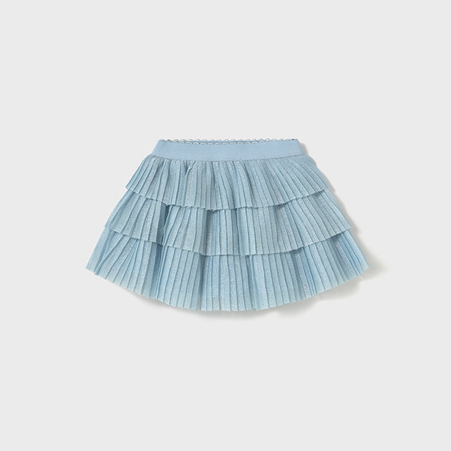 Sky Pleated Tulle Skirt