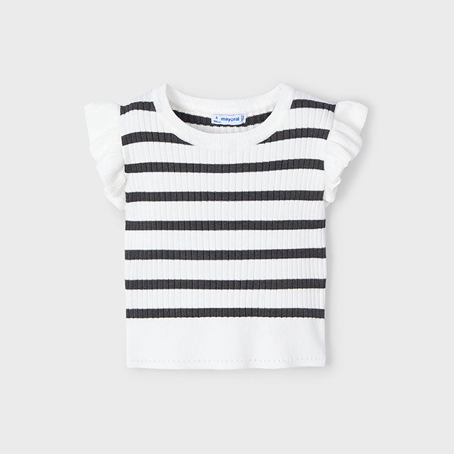 Ruffle Sleeve Knit Top