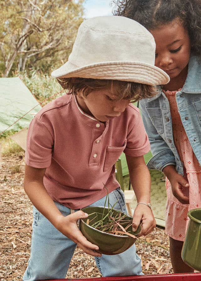 Mandarin Collar Polo Shirt