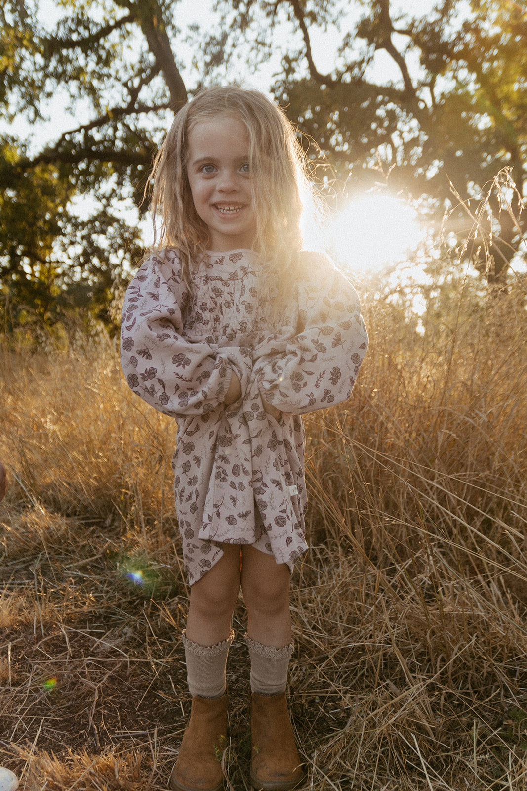 Organic Smocked Sundress - Mystic Floral