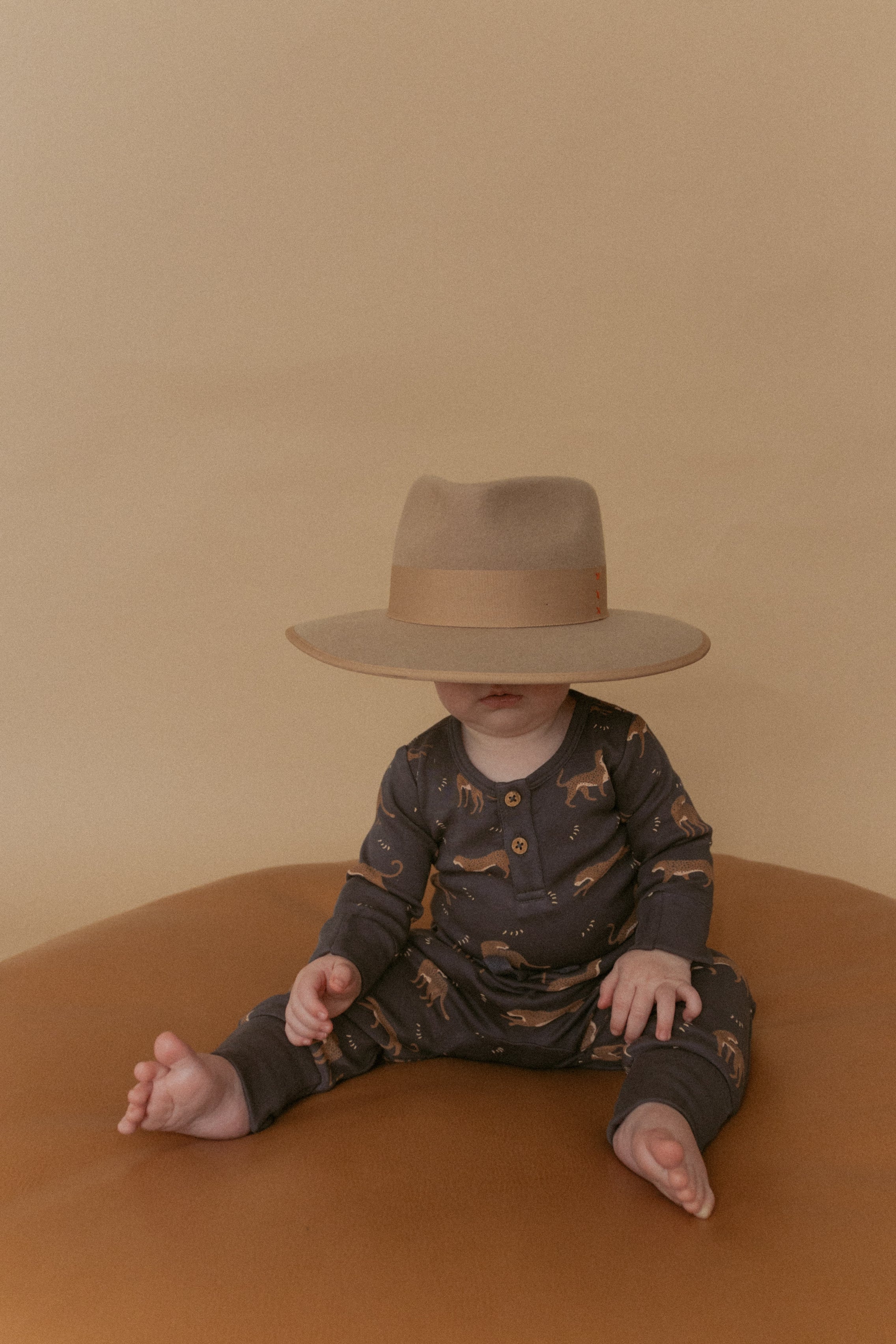 Organic Button Onesie & Pant Set - Leopard