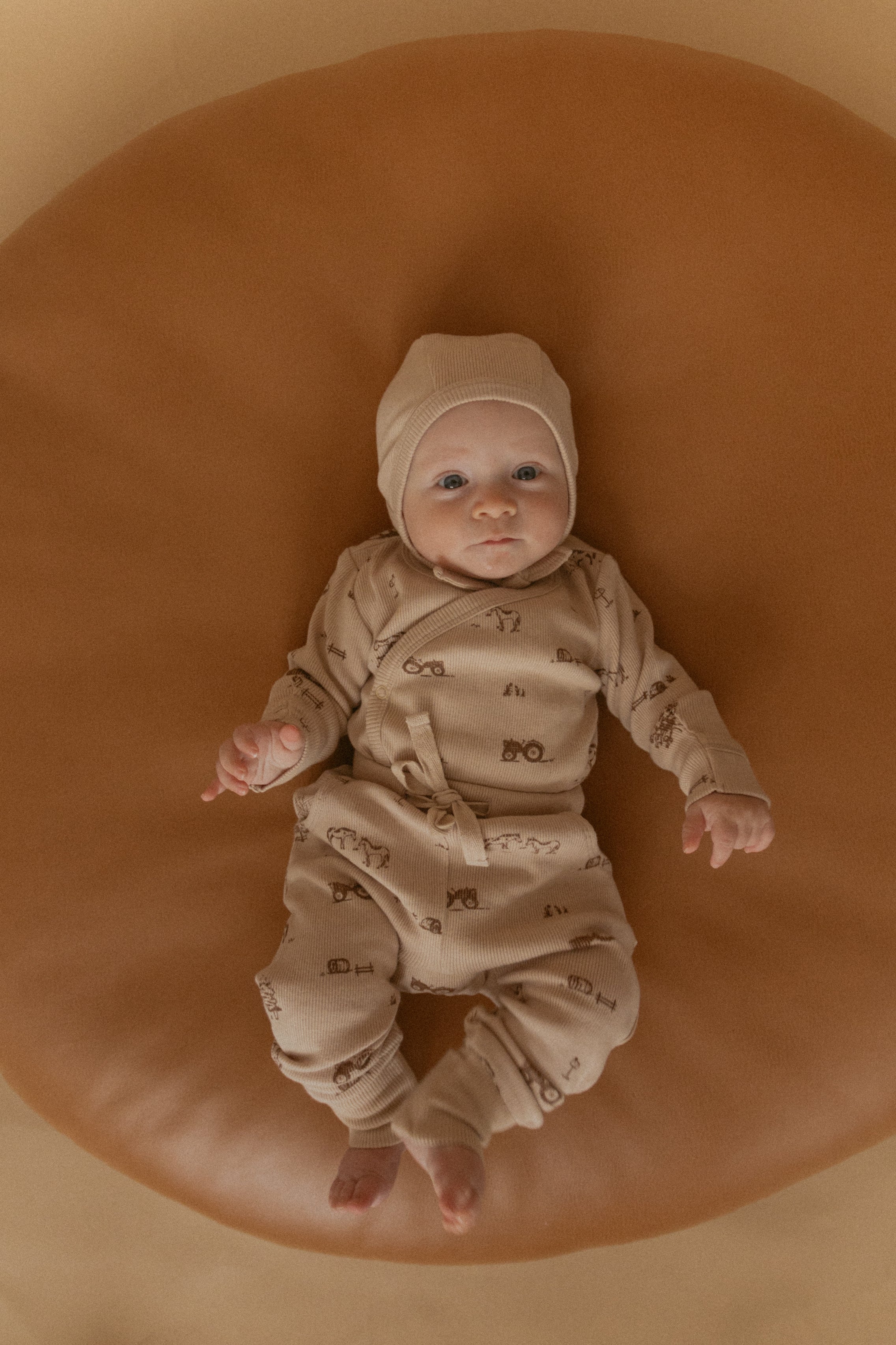 Organic Kimono Onesie & Pant Set - Farm