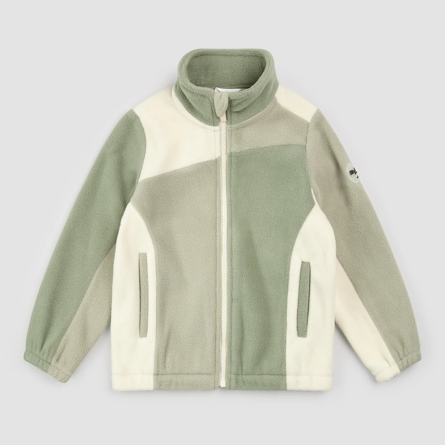 Sage Color Block Fleece Jacket