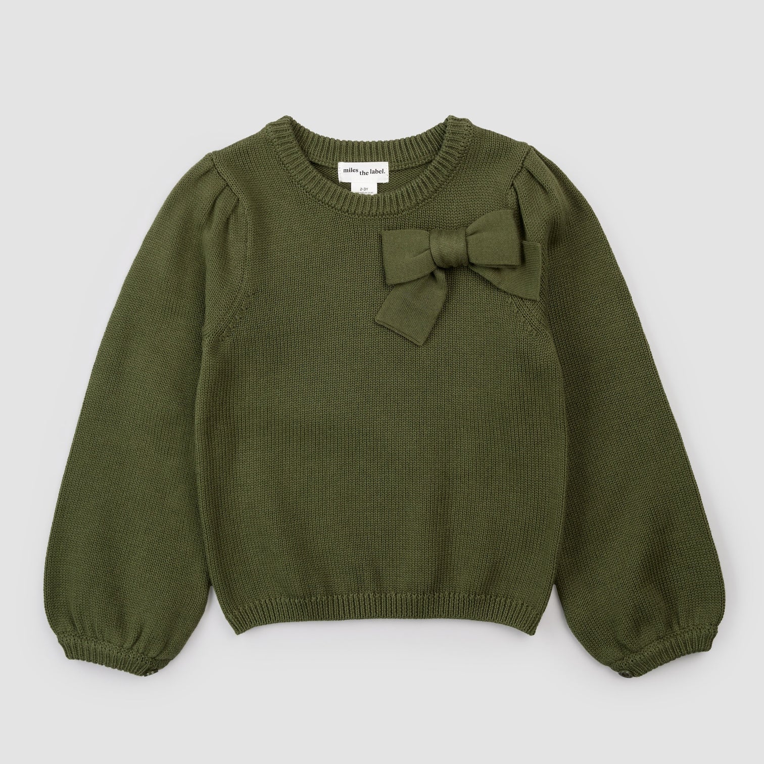 Winter Moss Bow Sweater