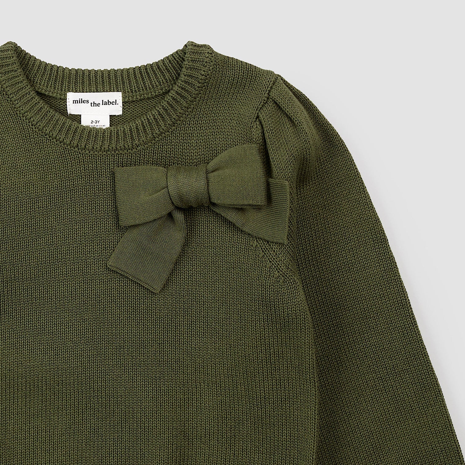 Winter Moss Bow Sweater