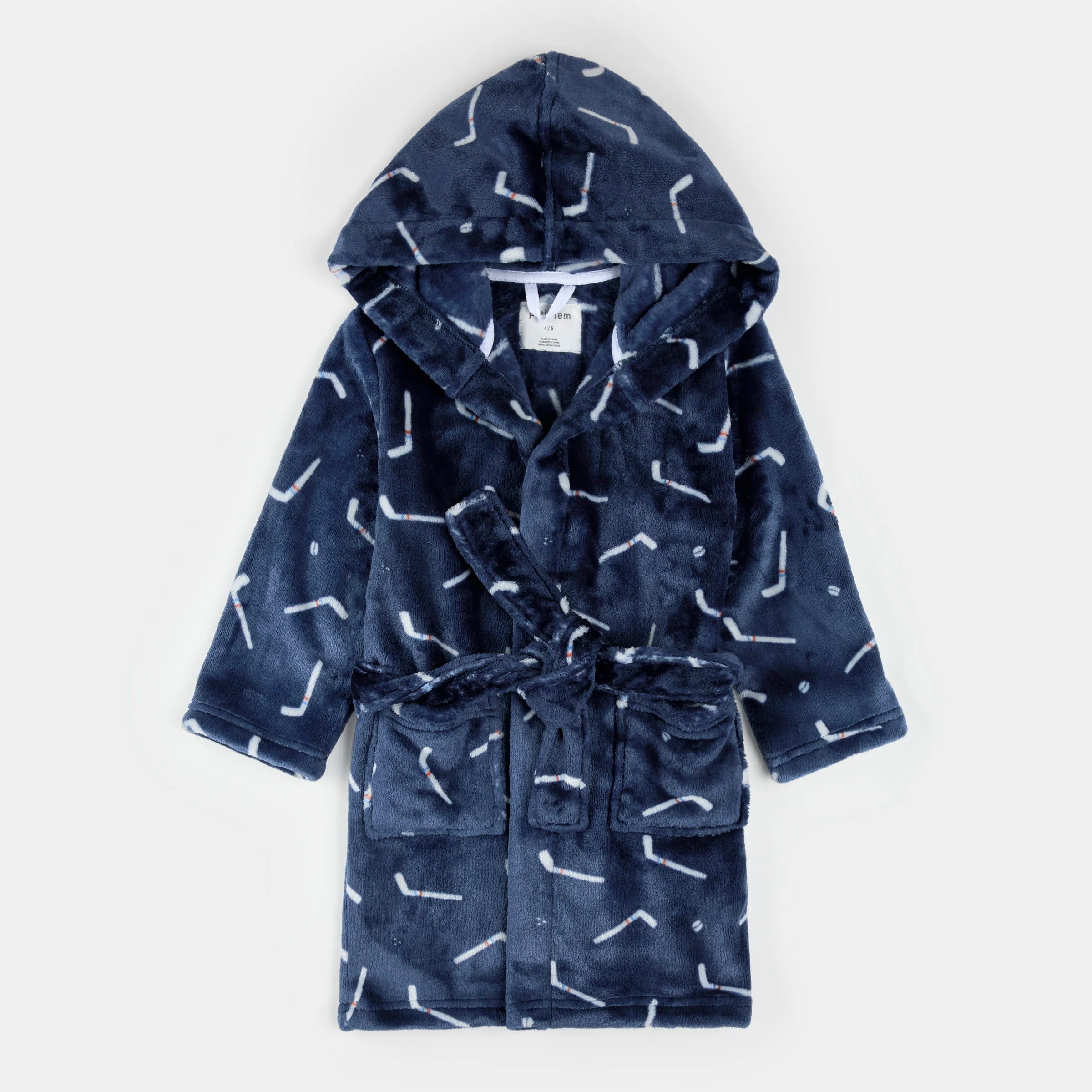 Hockey Sticks Navy Blue Robe