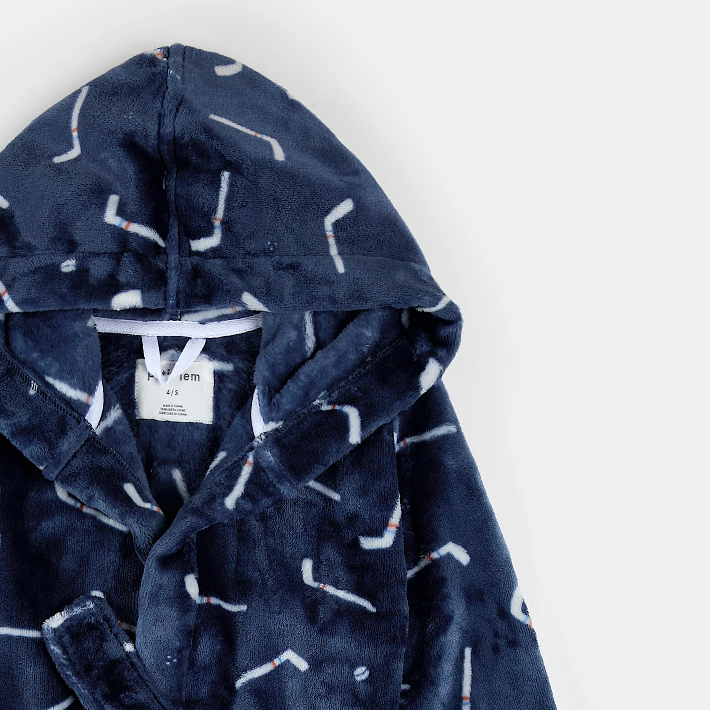 Hockey Sticks Navy Blue Robe