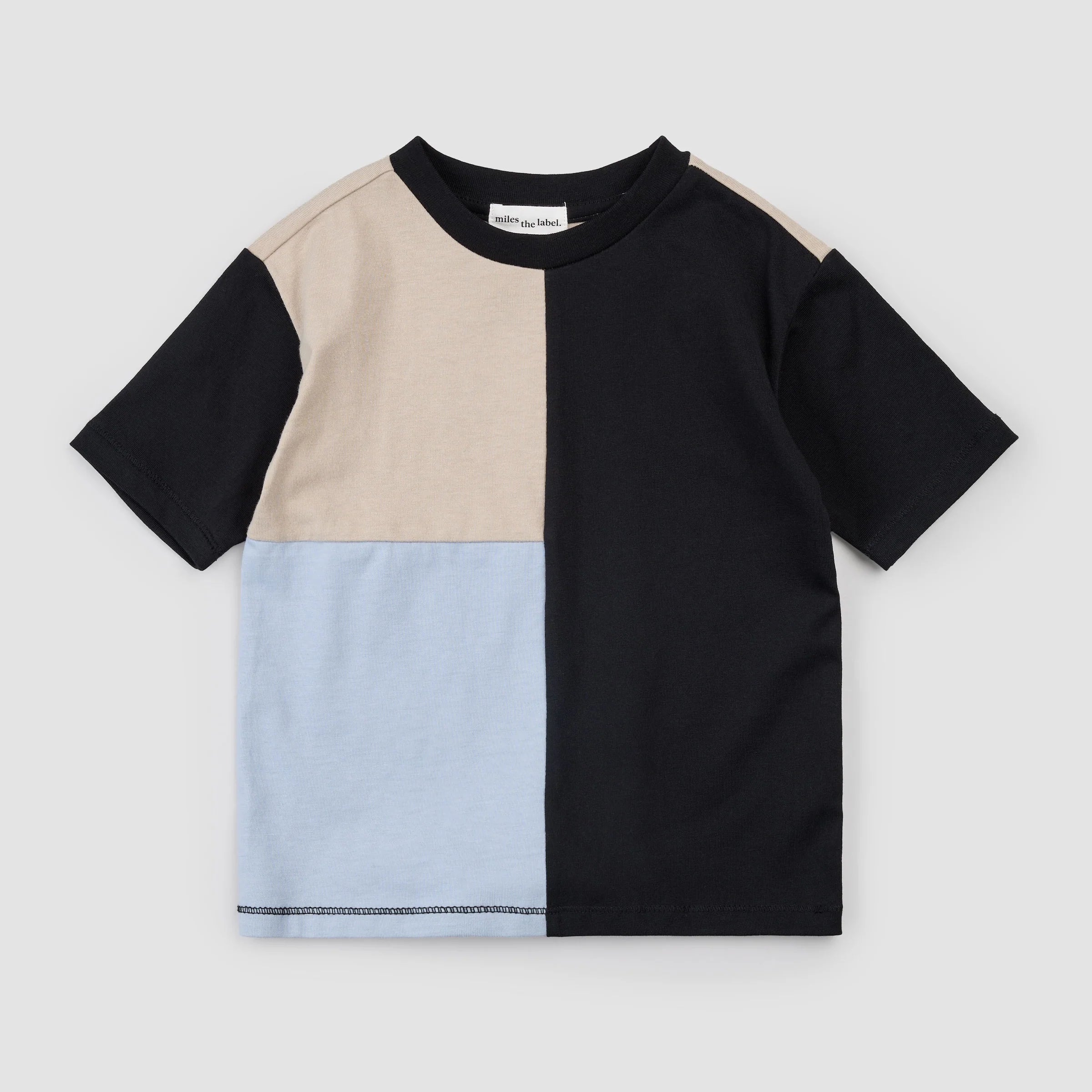 Taupe Color Block T-Shirt + Short Set
