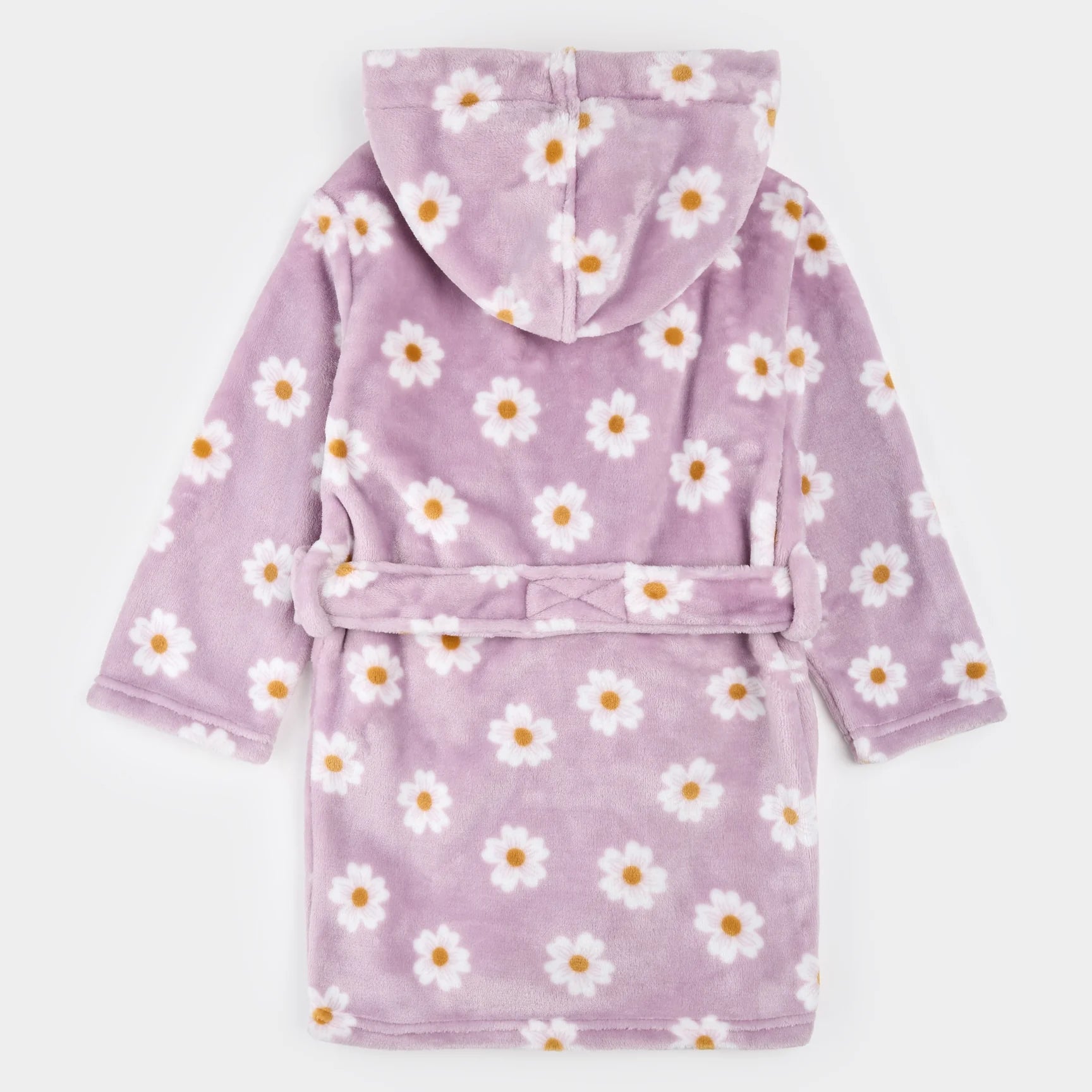 Daisies Print on Violet Plush Robe