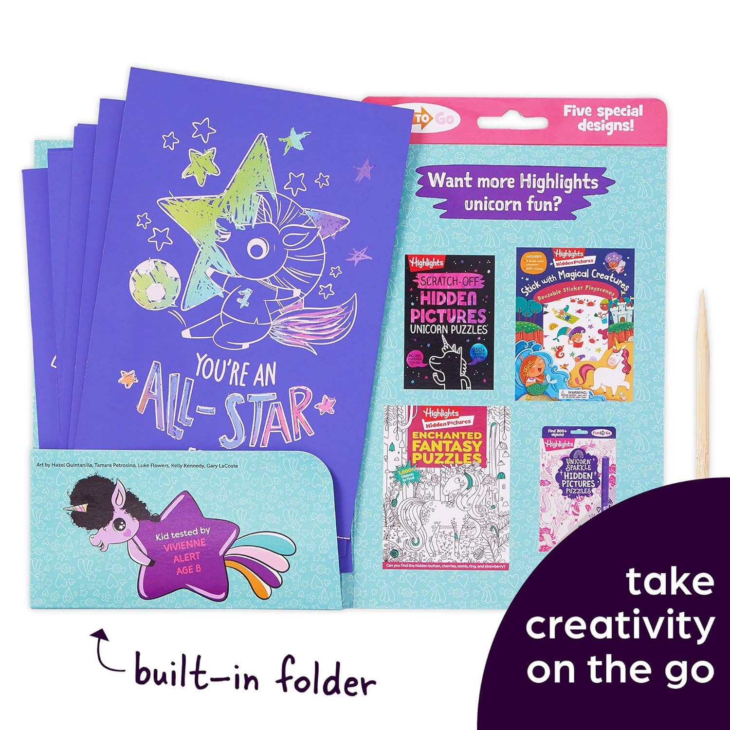 Scratch-and-Play Unicorn Hidden Pictures