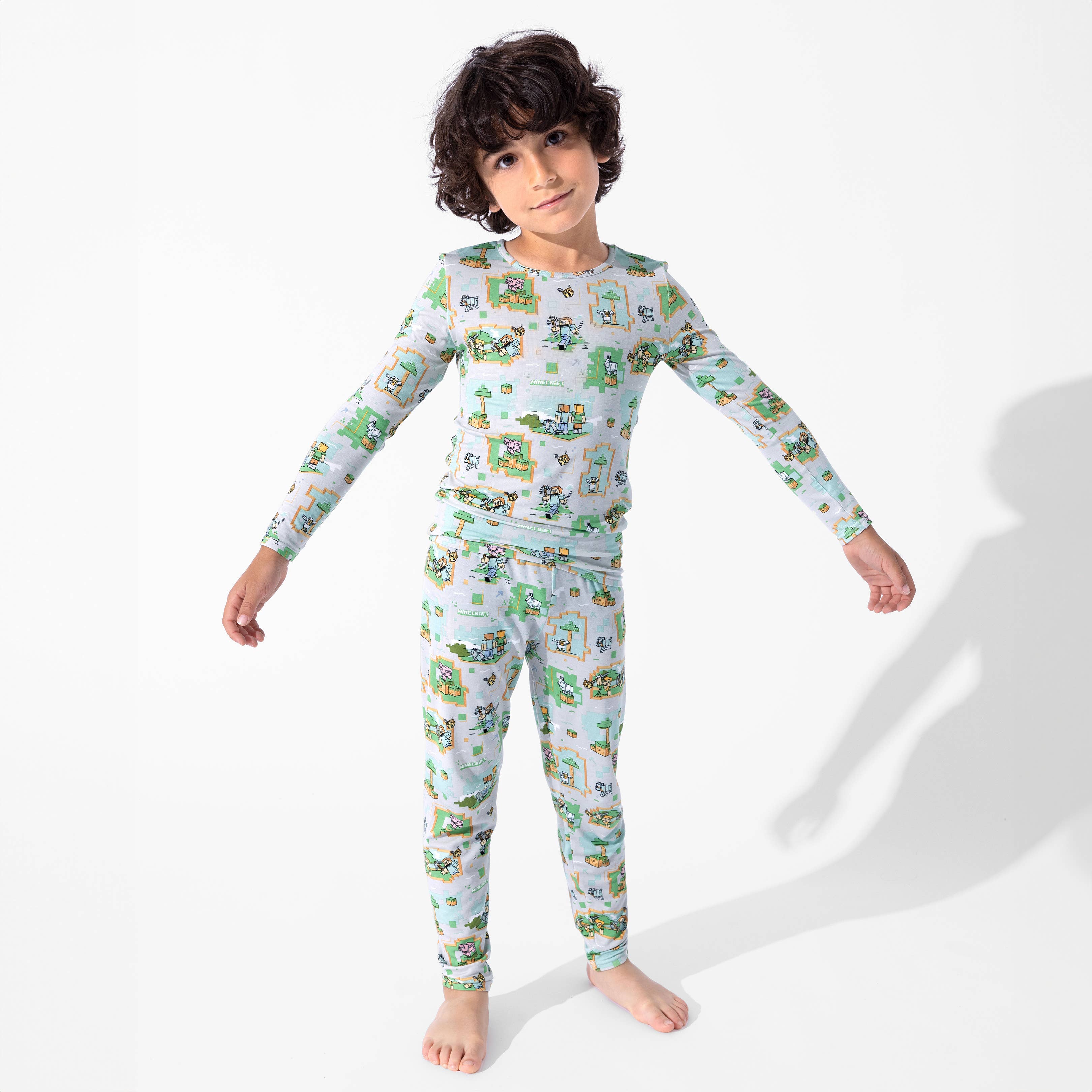 Minecraft Overworld Dreams Bamboo Kids Pajamas