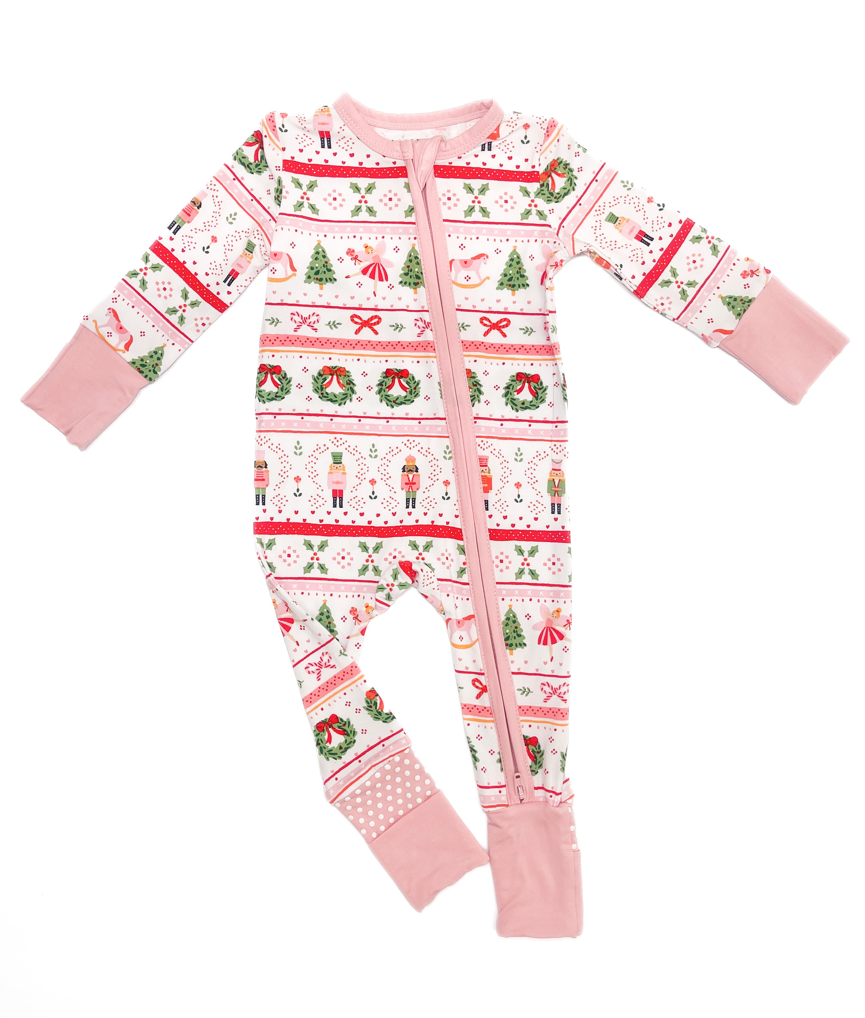 Sugar Plum Fairy Fair Isle 2 Way Zipper Romper