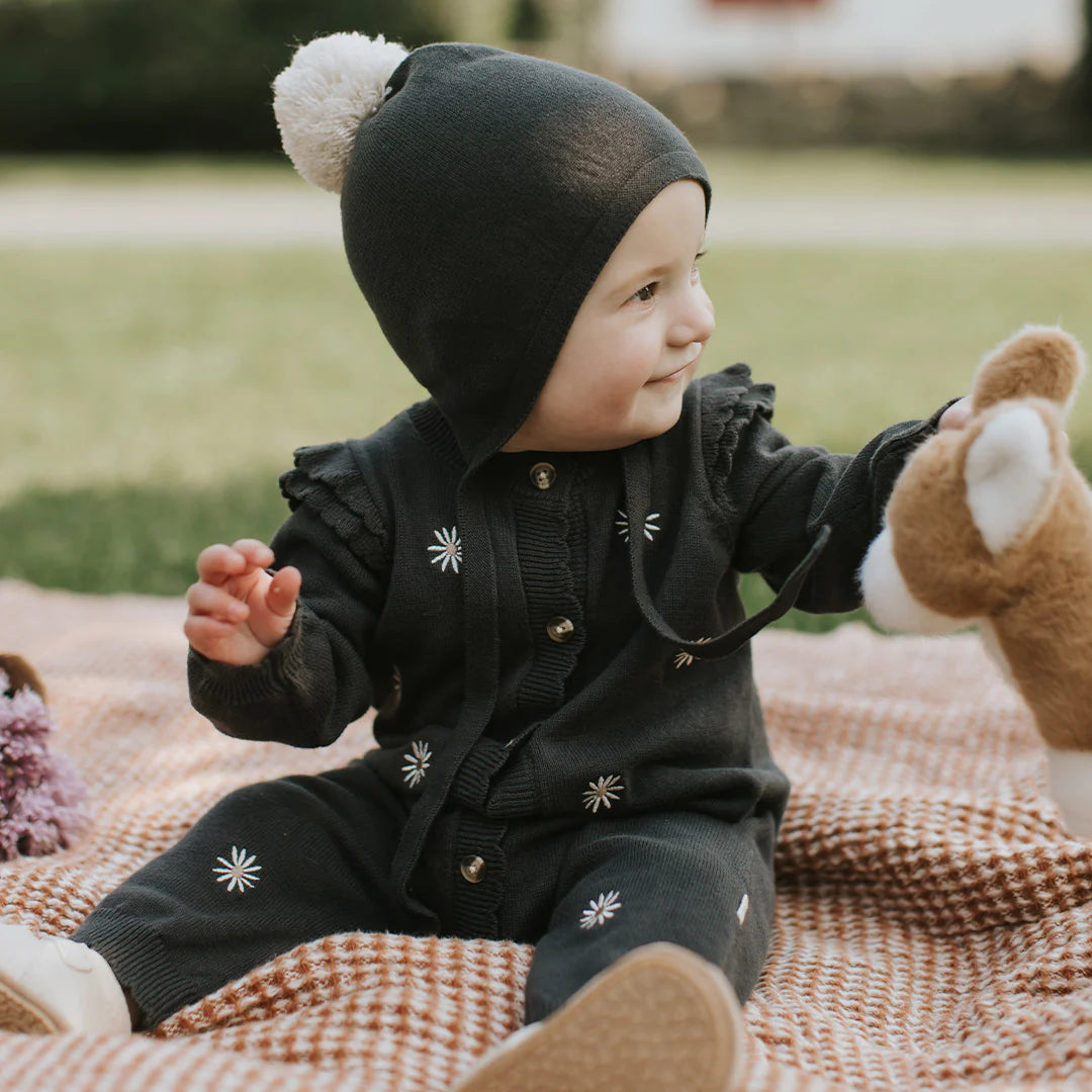 Daisy Print Sweater Knit Playsuit