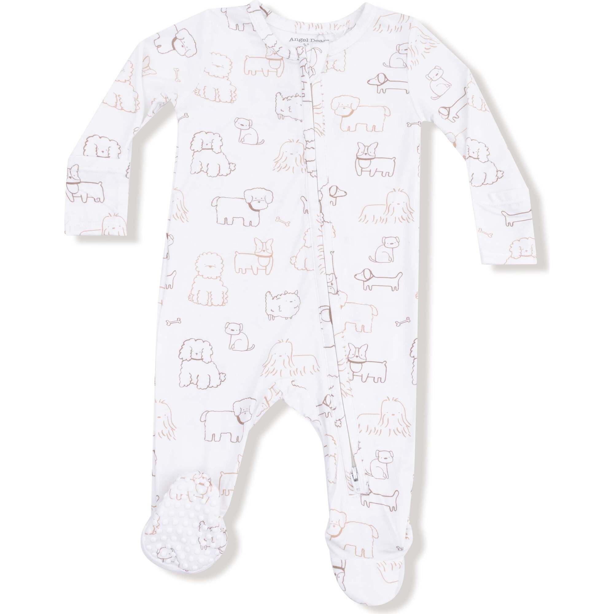 2 Way Zipper Footie | Neutral Pups