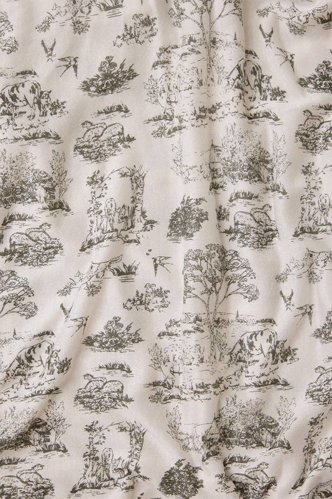 Solly Wrap | Charcoal Toile