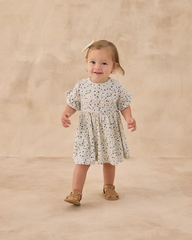 Babydoll Dress | Blue Ditsy
