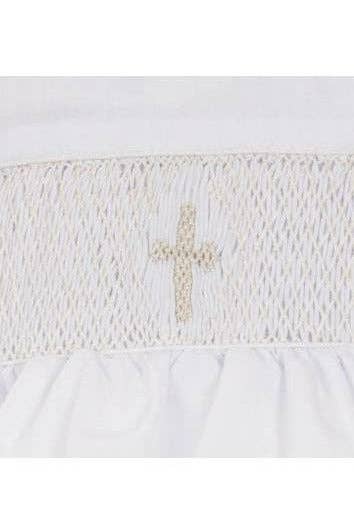 Baby Girls Christening Smocked Cross Dress