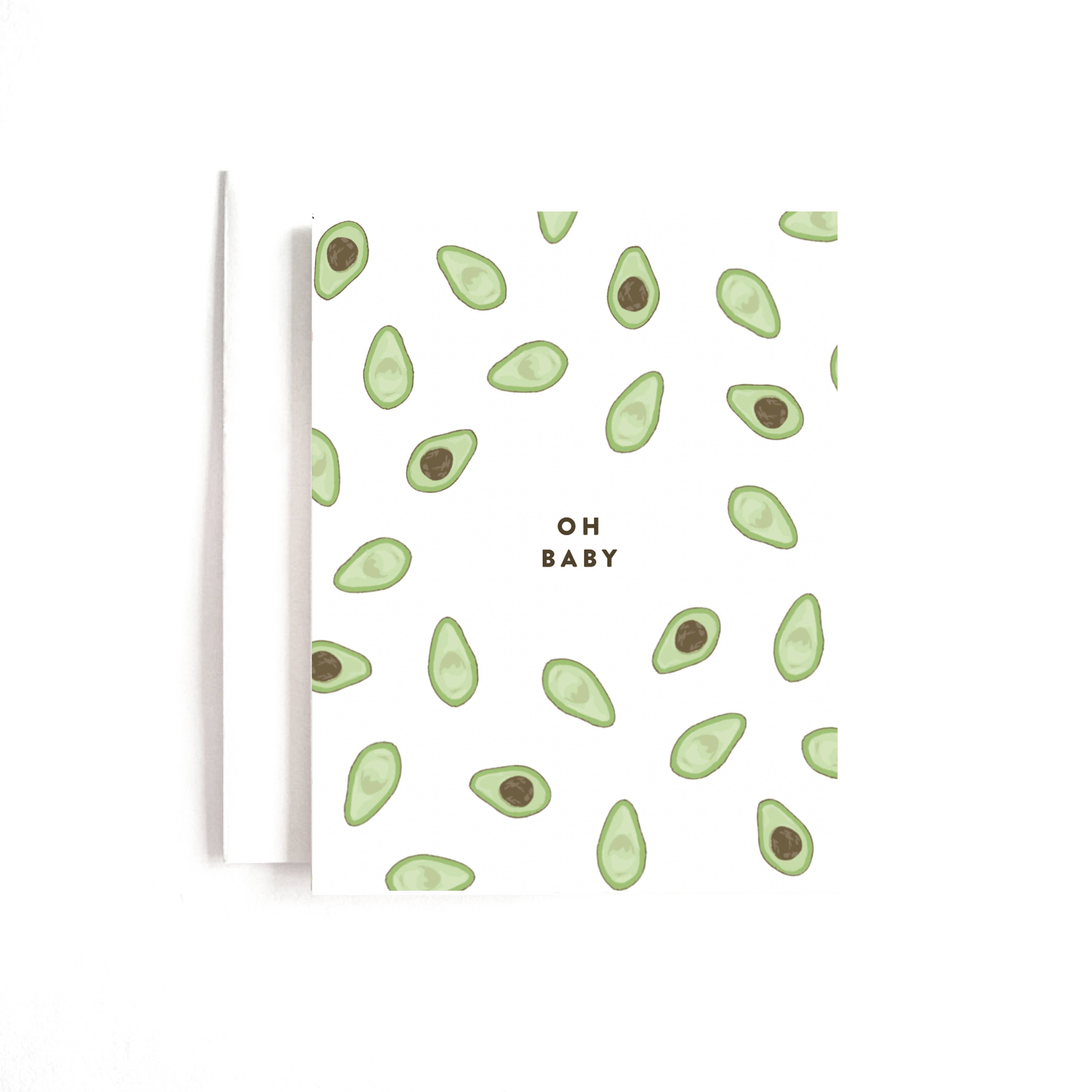 Oh Baby Avocado Pattern Card
