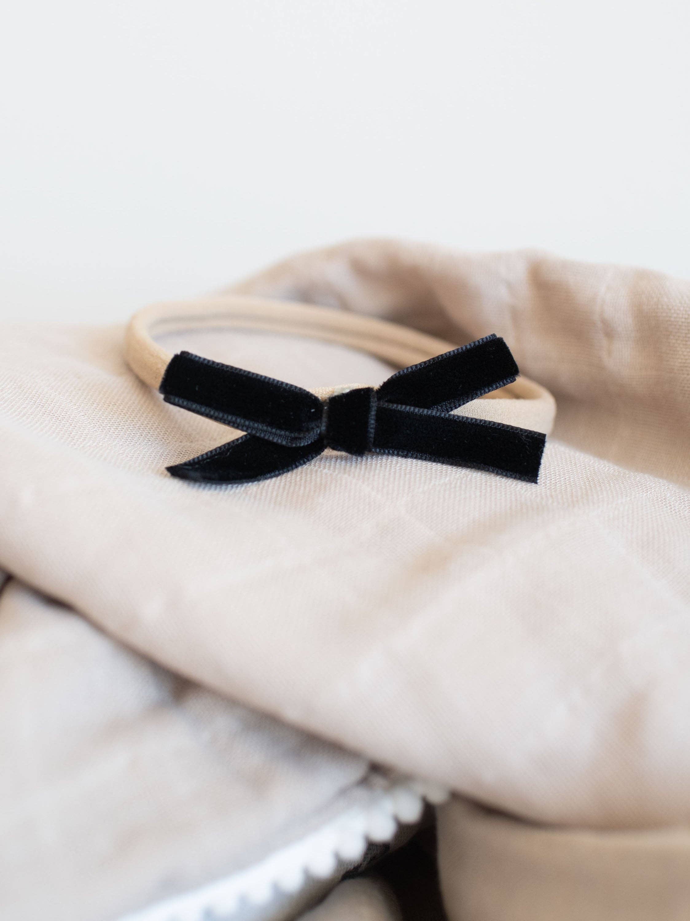 Nylon Headbands with Velvet Bows