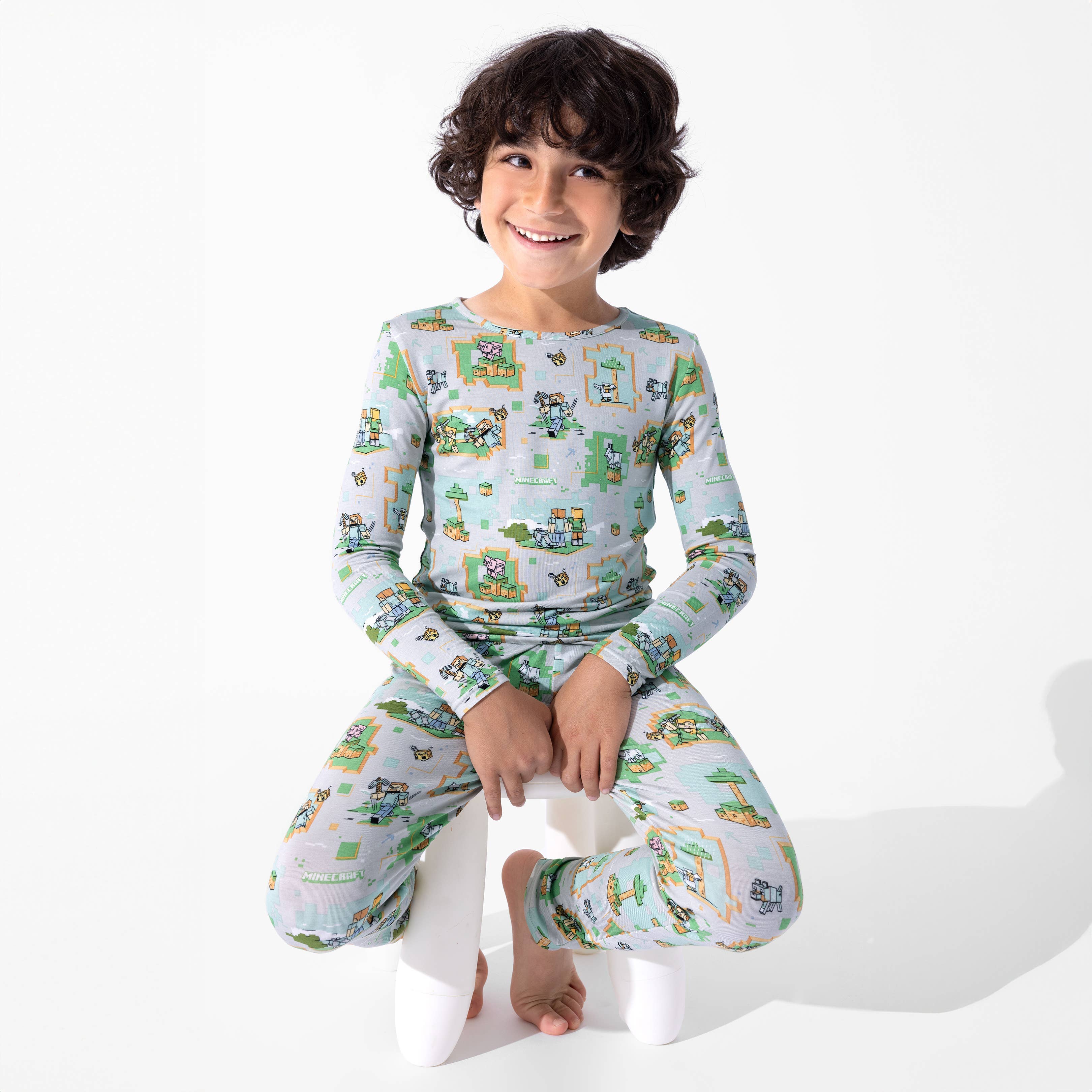 Minecraft Overworld Dreams Bamboo Kids Pajamas
