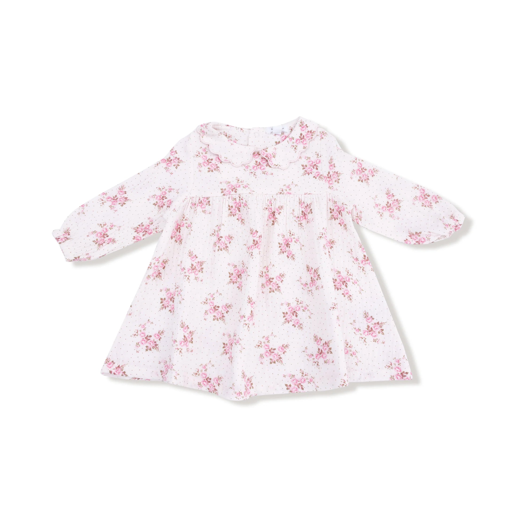 Belle Rosette Dot - Petal Collar Dress + Legging