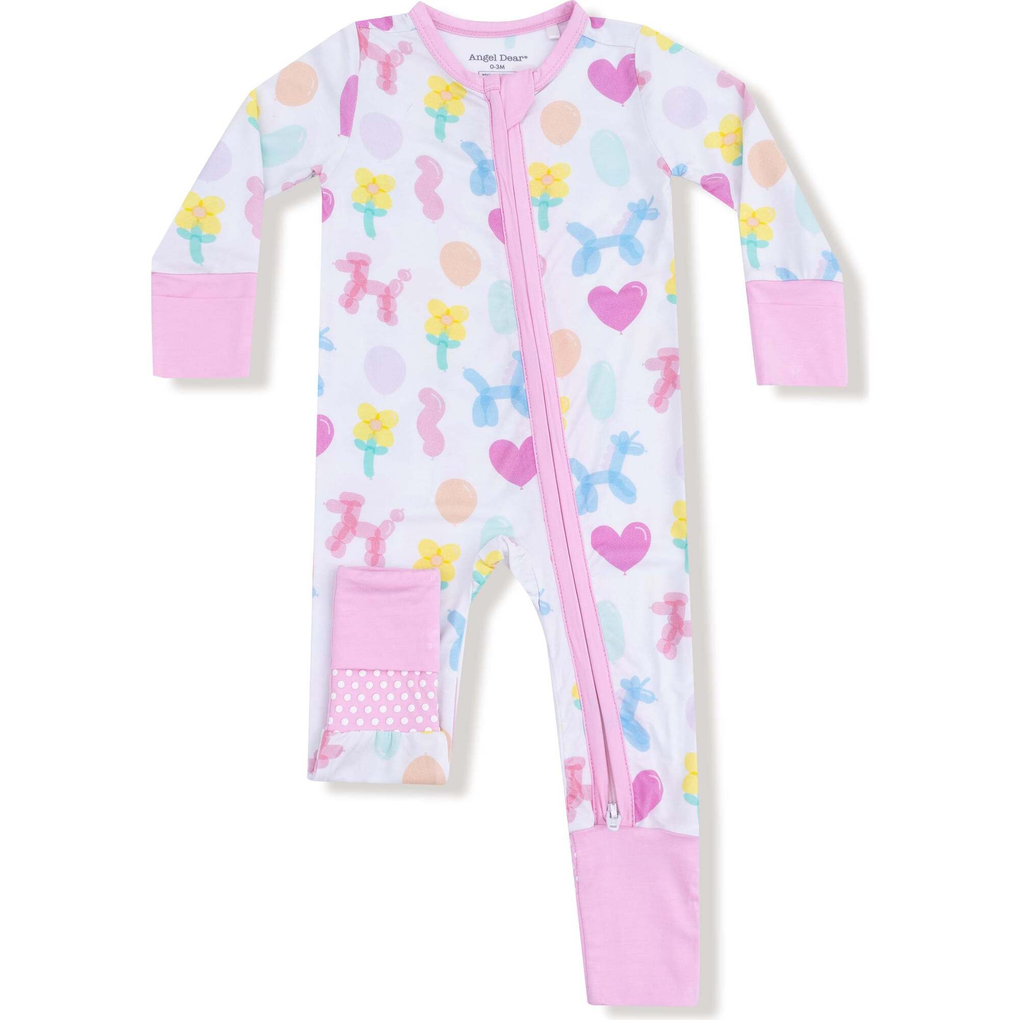 2 Way Zipper Romper | Pink Balloon Animals