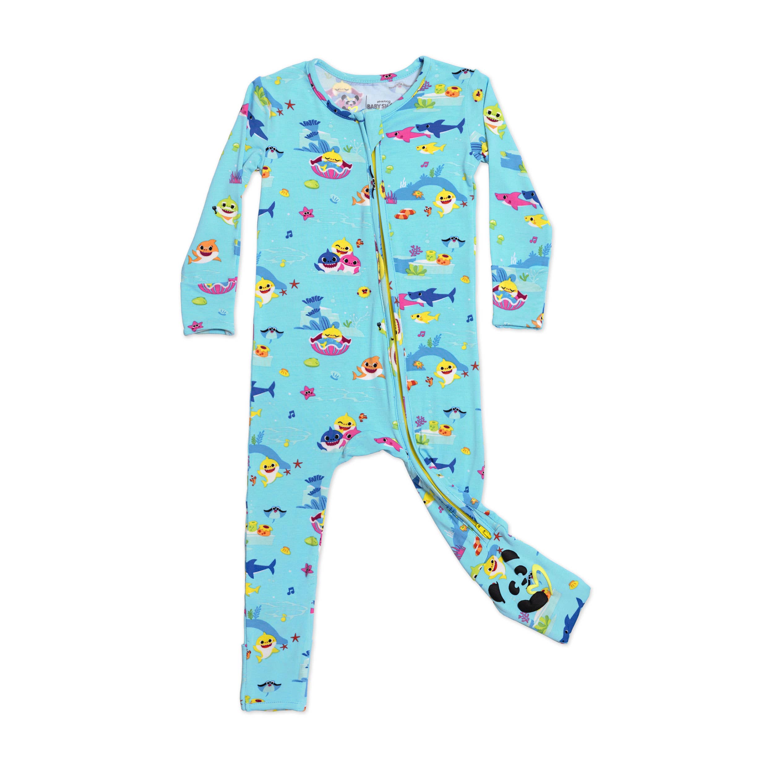 Baby Shark Bamboo Baby Convertible Footie