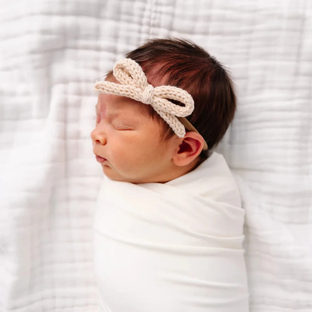 Crochet Nylon Bow Headband