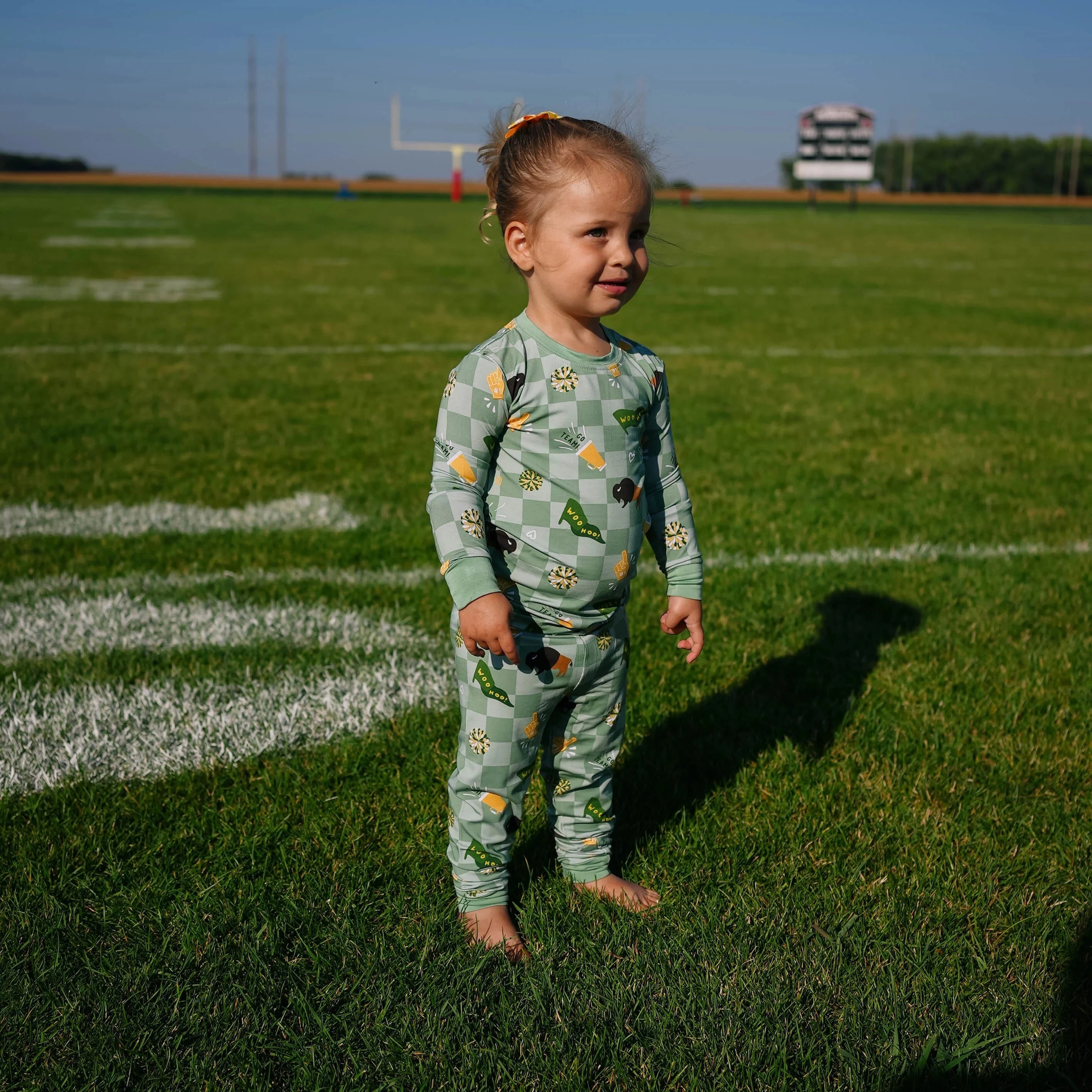 Green & Gold Rally Two Piece PJ | Local Littles