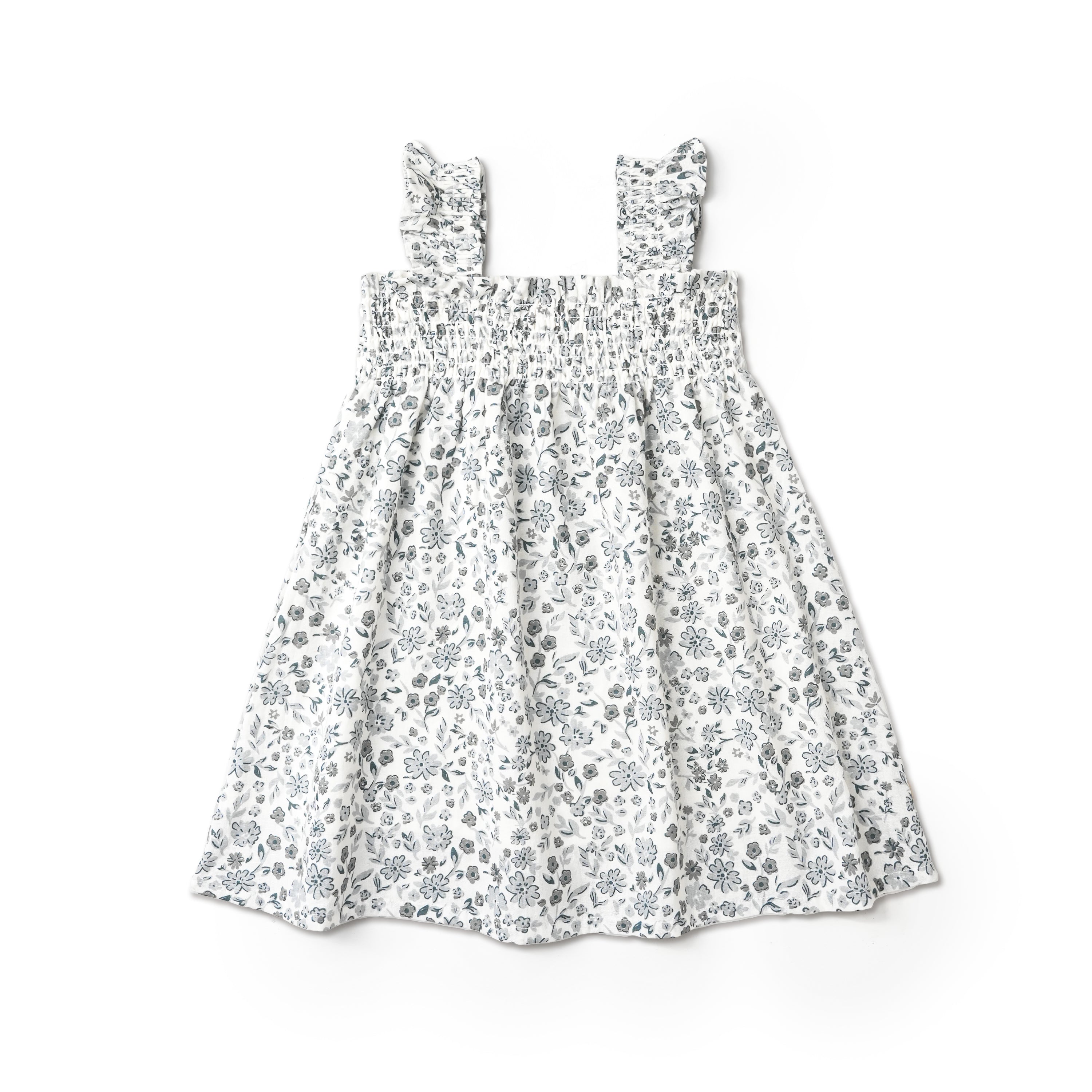 Smocked Sundress Blue Petunia