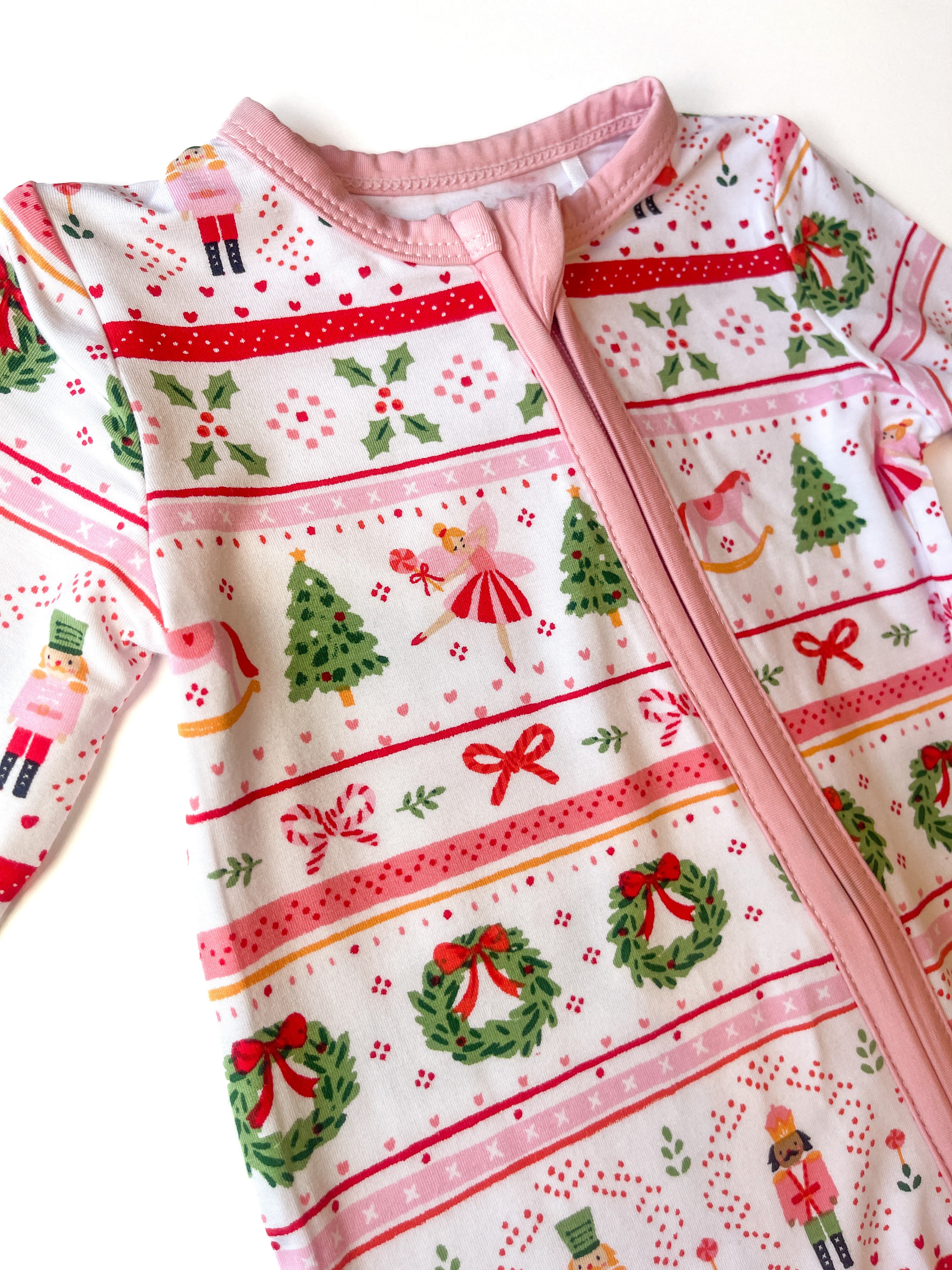 Sugar Plum Fairy Fair Isle 2 Way Zipper Romper