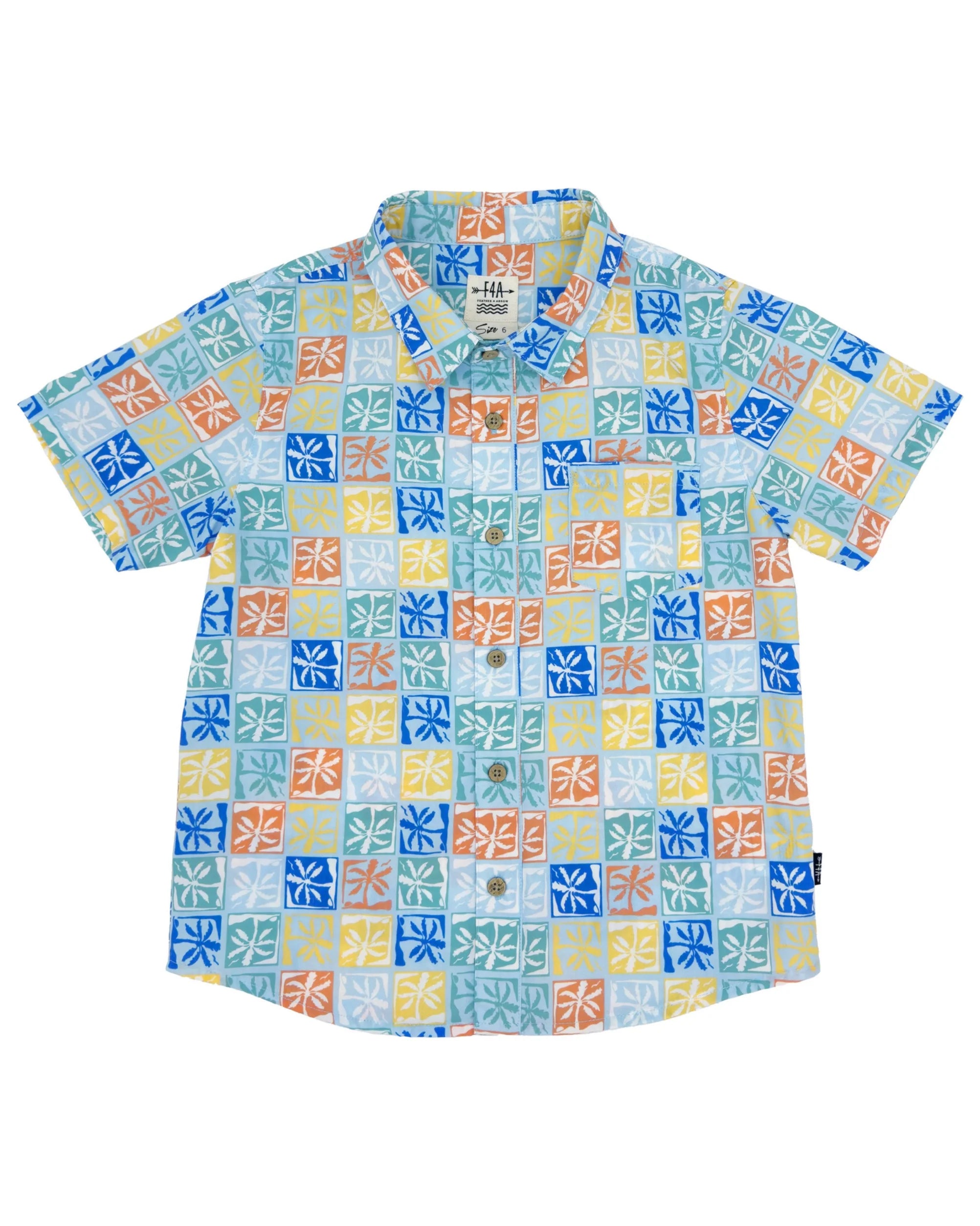 Palm Check Button Down