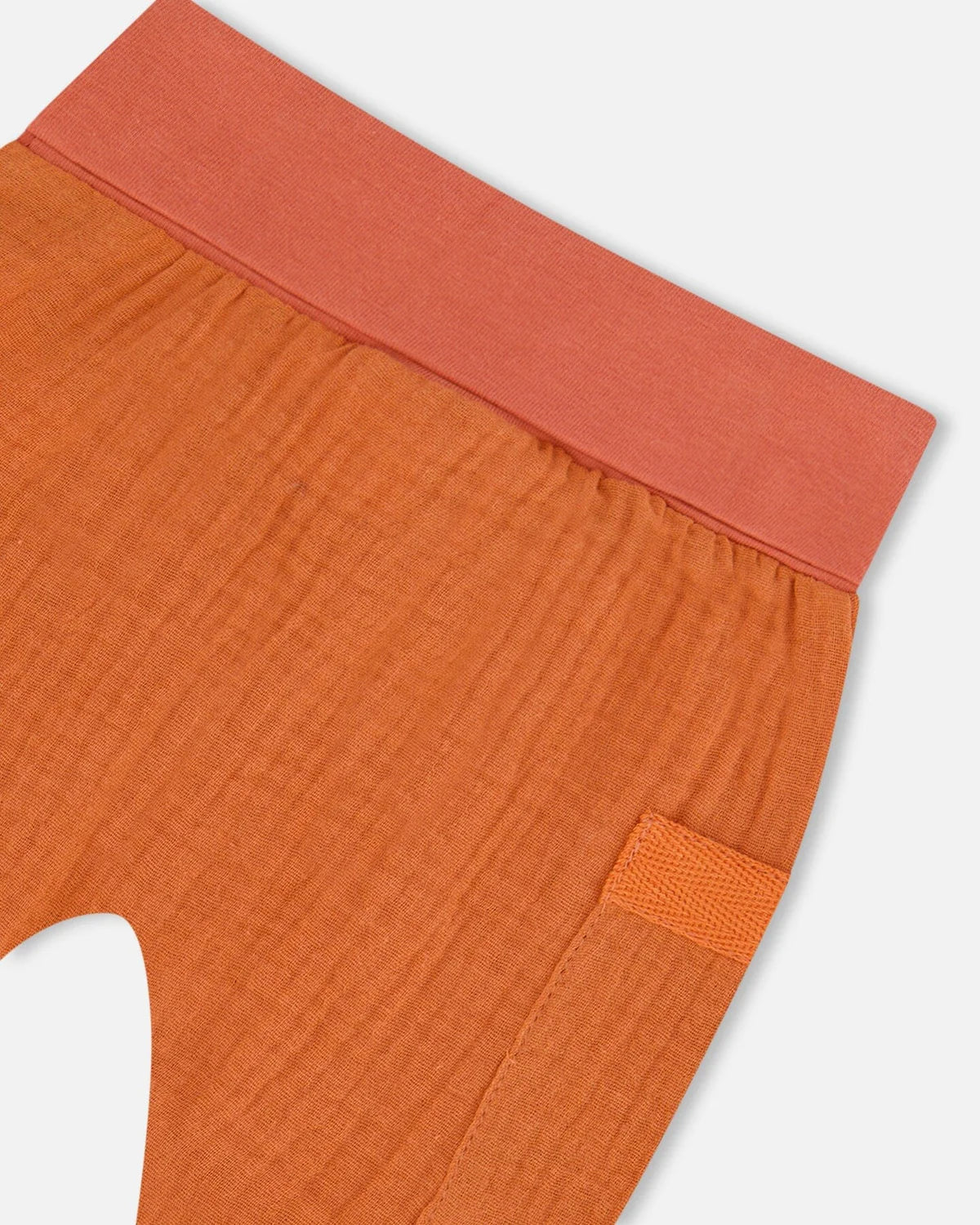 Organic Cotton Little Paper Boats Top & Muslin Terracotta Pant Set