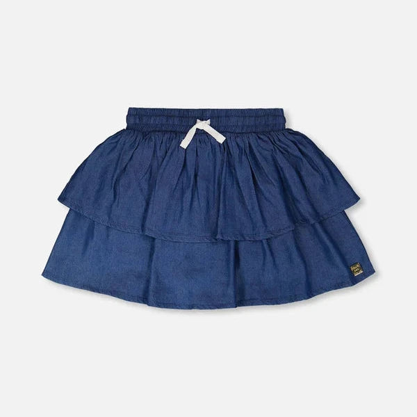 Dark Blue Chambray Skort