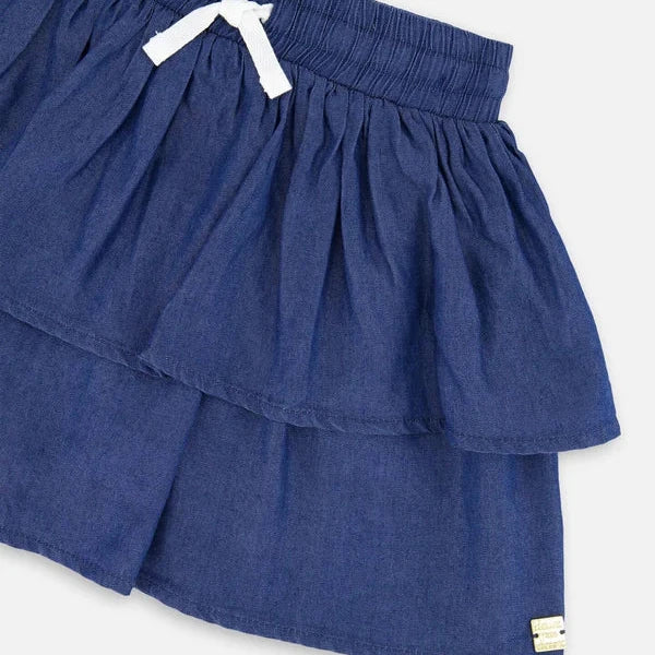 Dark Blue Chambray Skort