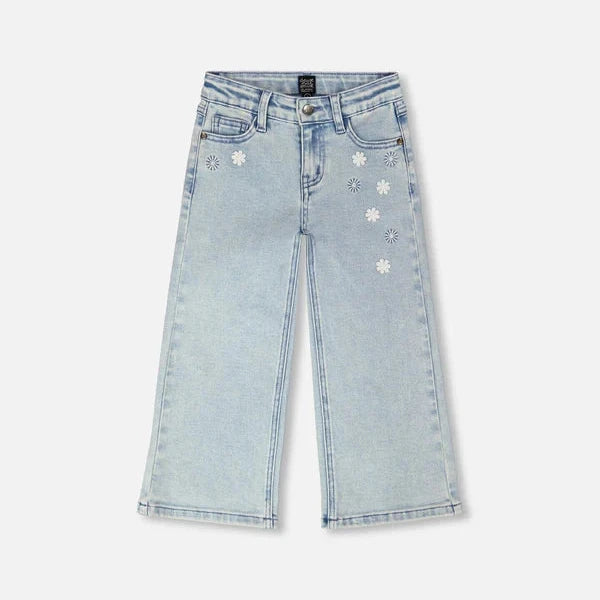 Wide Leg Light Blue Denim Jeans