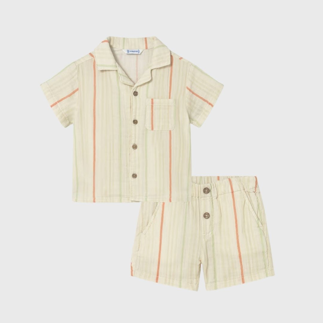 Bambula Shirt + Shorts Set | Stripes