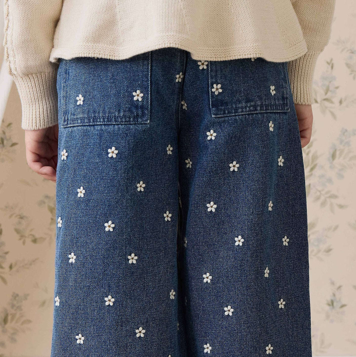 Amandine Pants | Josie Floral Denim