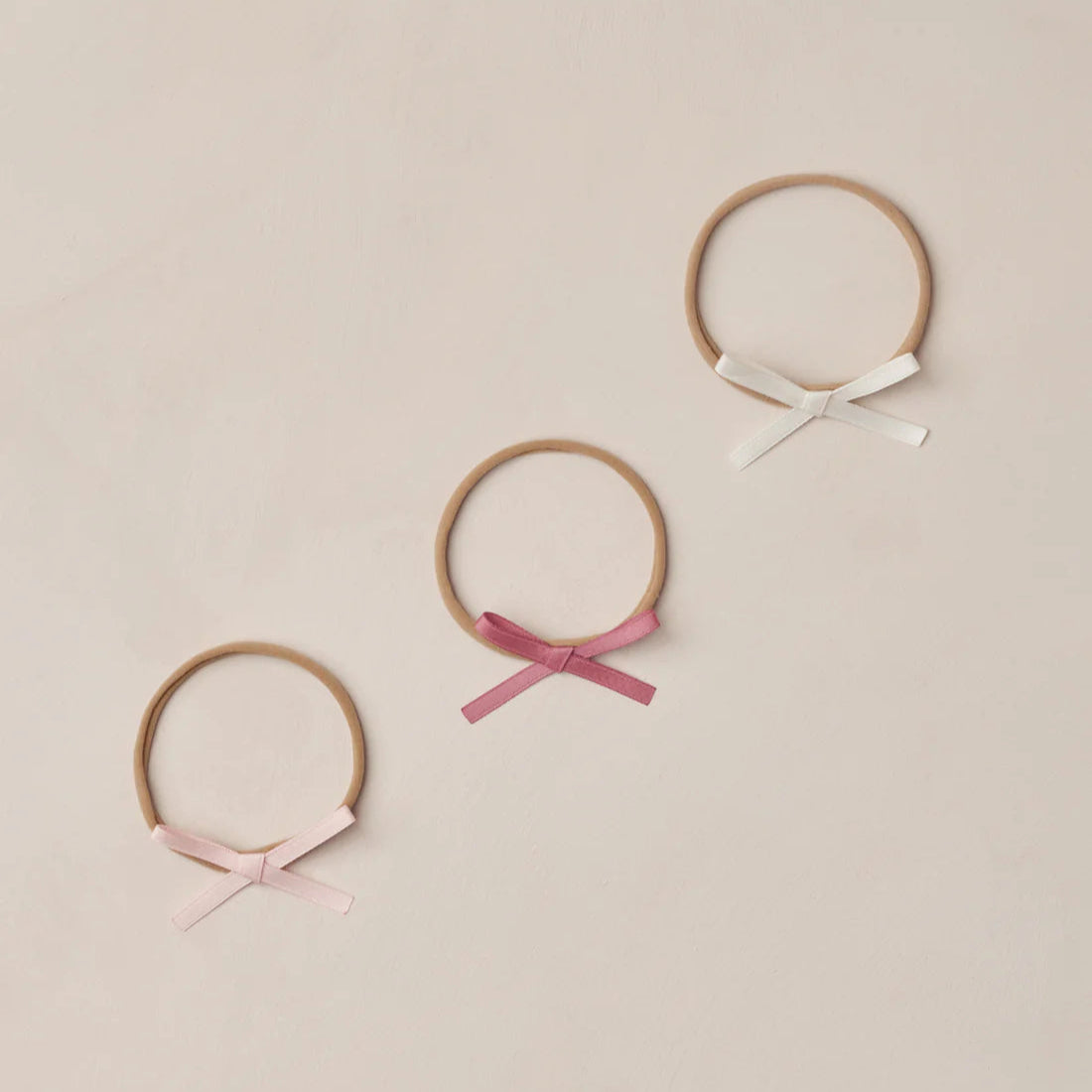 Baby Bow Headbands | Rose, Ivory, Raspberry (Copy)