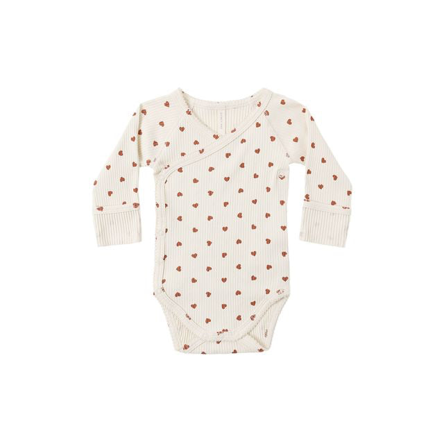 Side Snap Bodysuit | Red Hearts