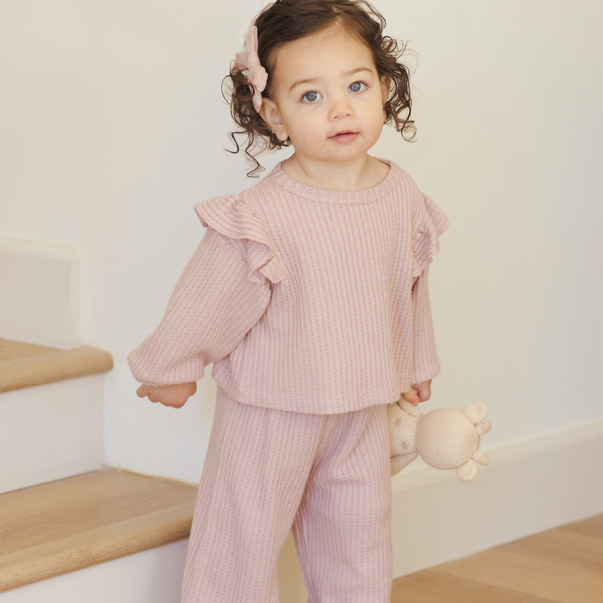 Ruffle Cozy Set || Rose