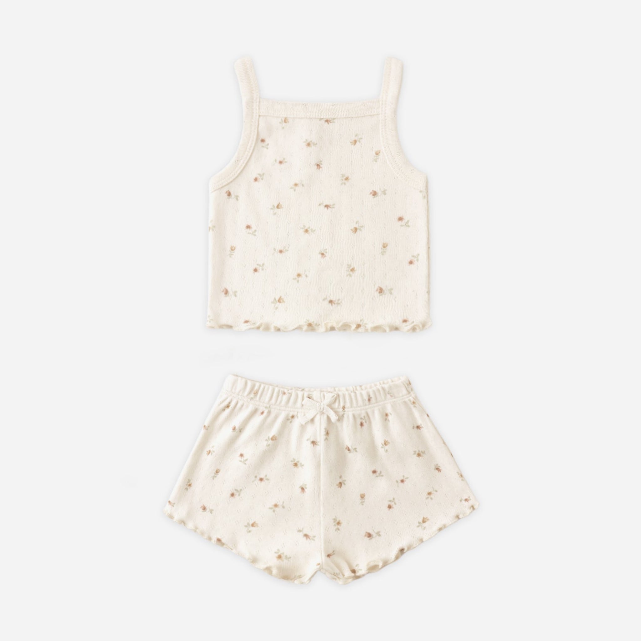 Pointelle Tank + Shortie Set | Petit Fleur