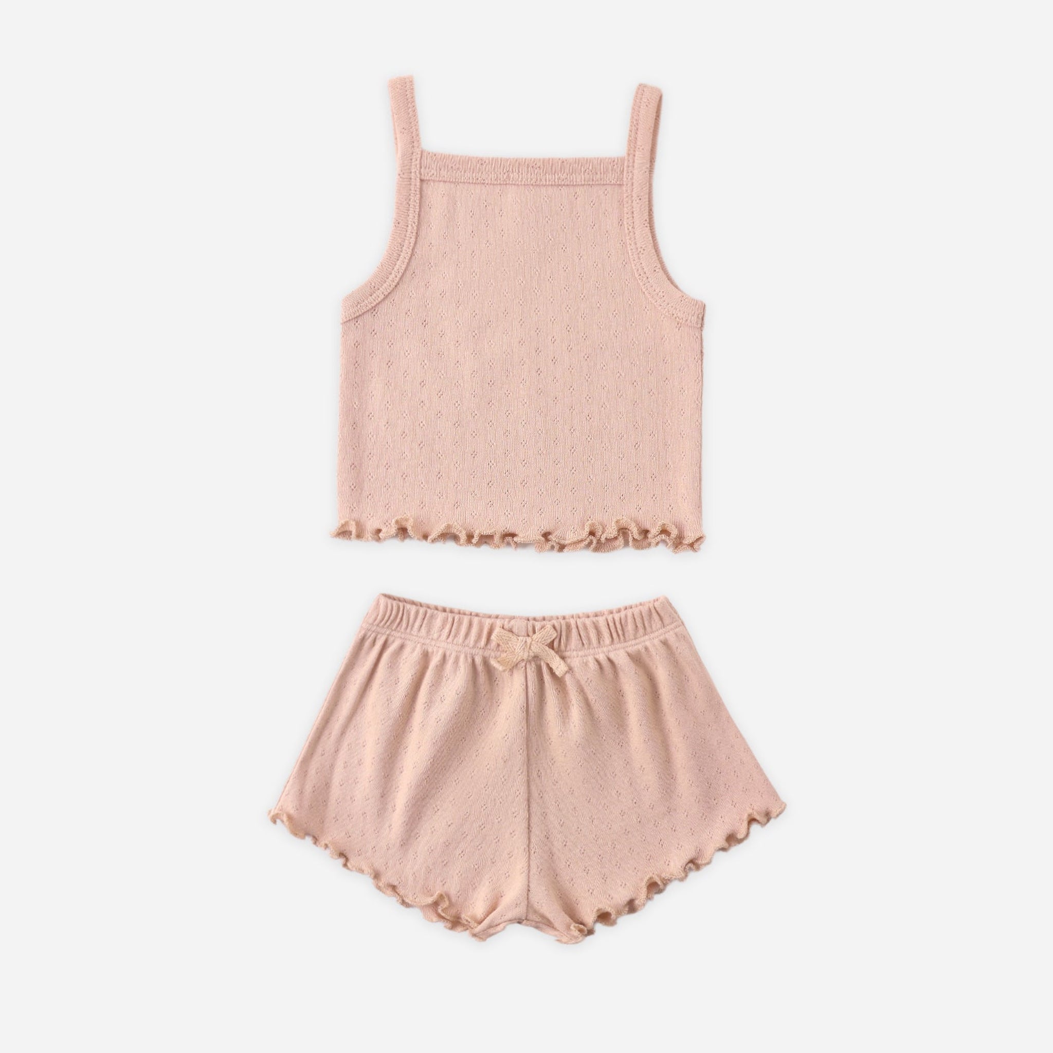 Pointelle Tank + Shortie Set | Melon