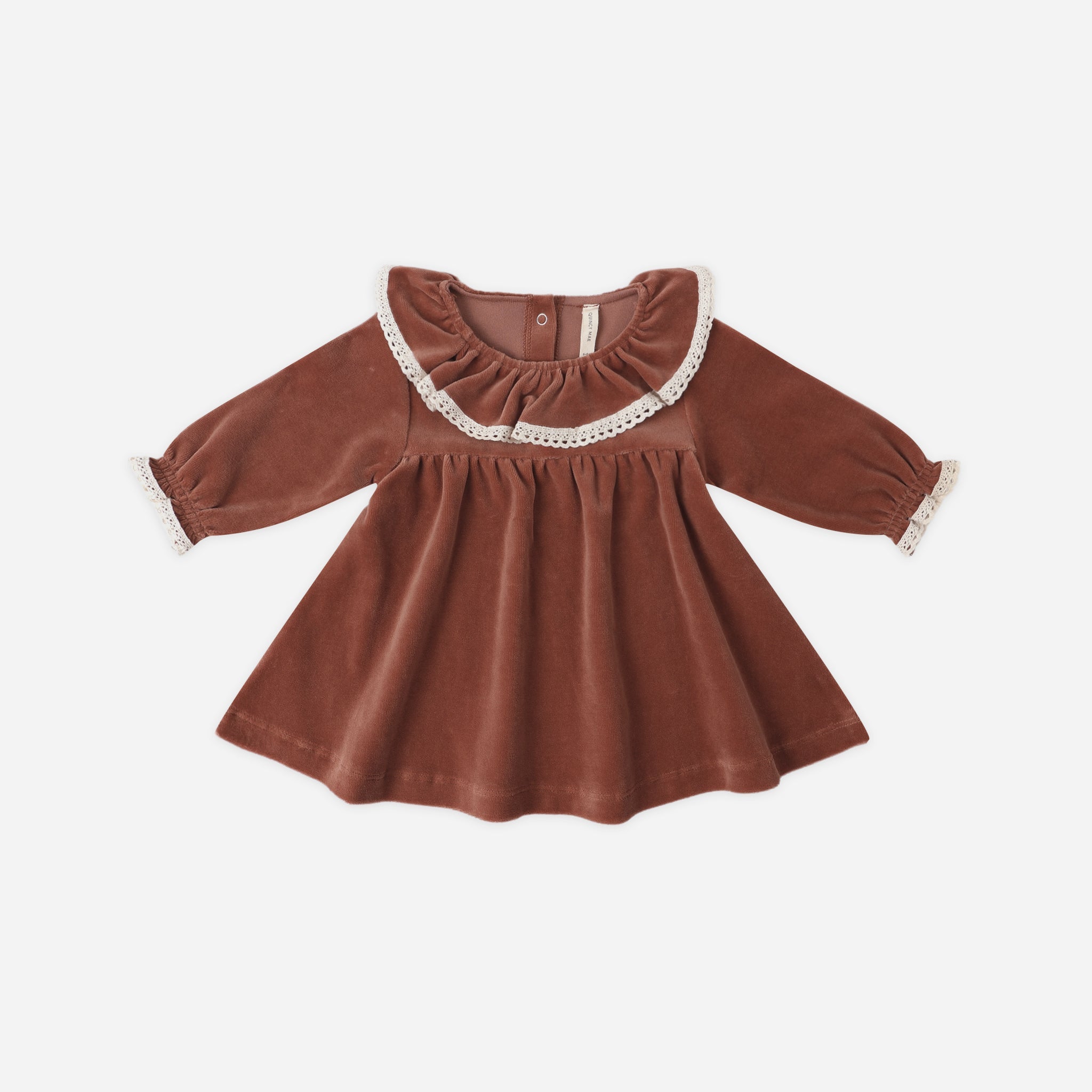 Velour Baby Dress || Cranberry
