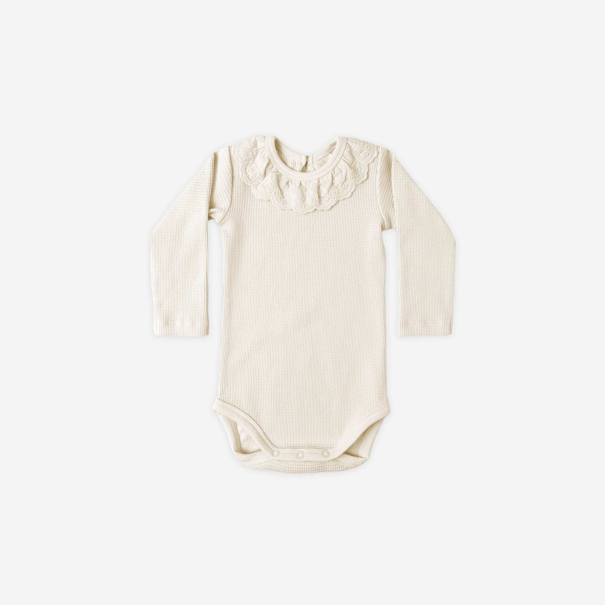 Ruffle Collar Bodysuit || Natural