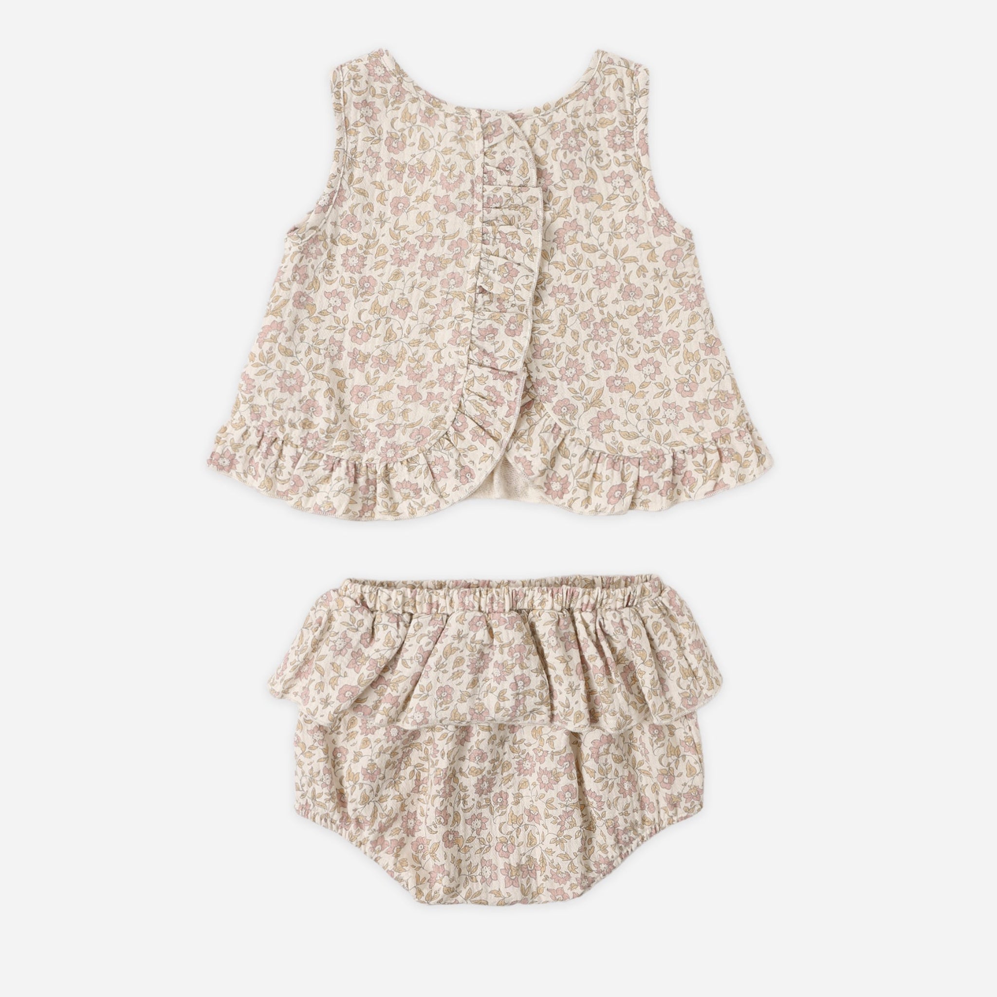 Ruffled Tulip Top + Bloomer Set | Dahlia