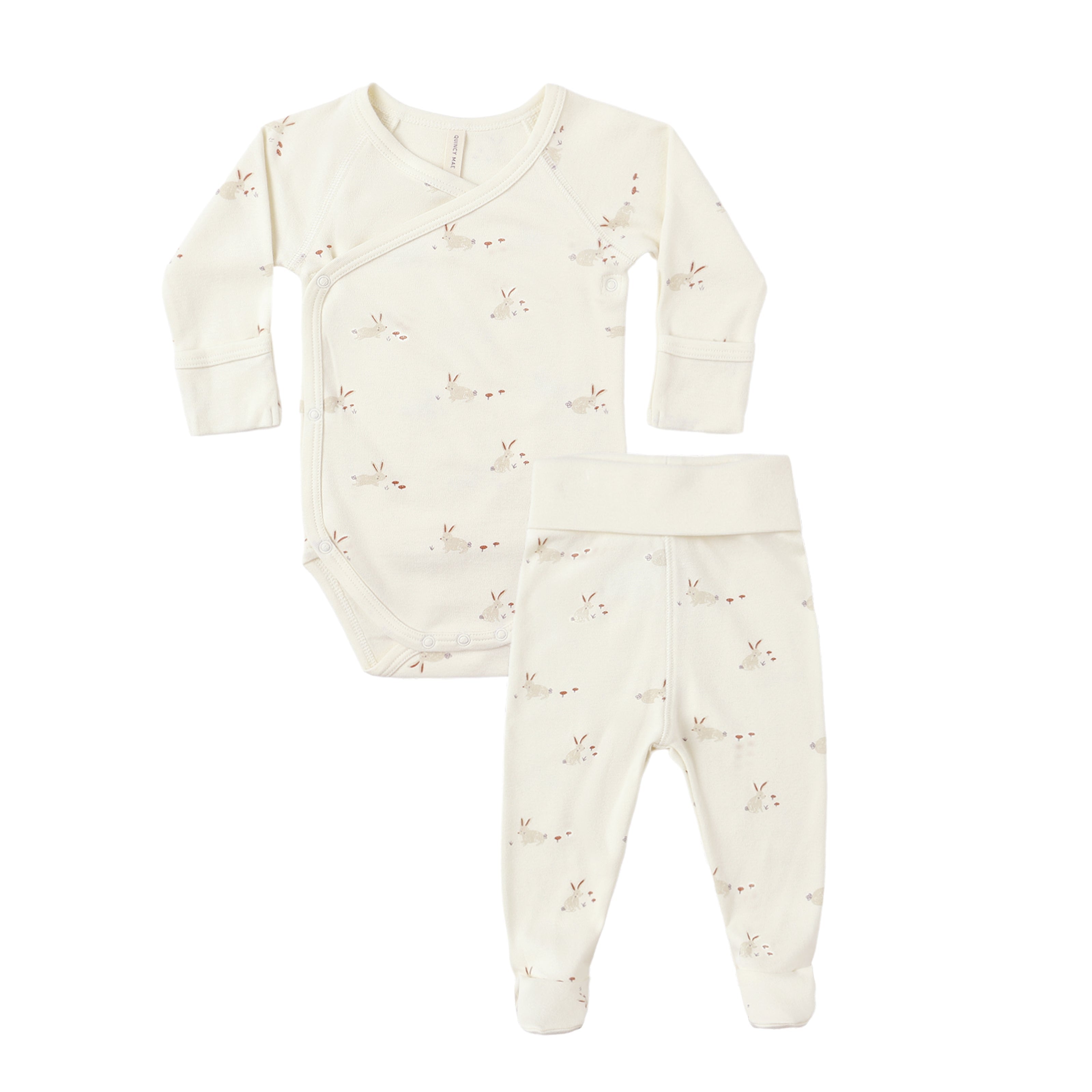 Side Snap Bodysuit + Pant Set || Bunnies